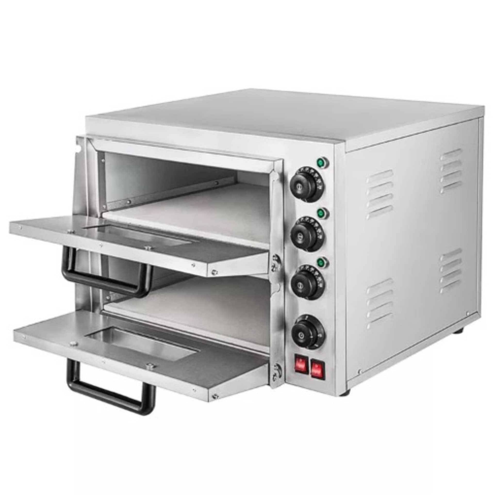 Electric Pizza Double Deck Toaster Oven Countertop Stainless Steel - Image 4