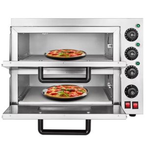 Electric Pizza Double Deck Toaster Oven Countertop Stainless Steel