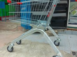SUPERMARKET SHELVES & TROLLEY